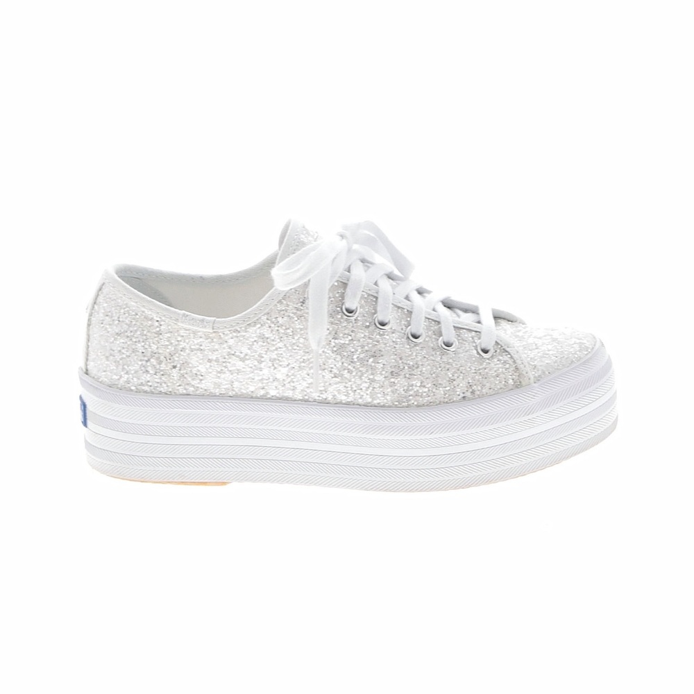 EUC Keds x Kate Spade New York Triple Up Glitter Sneakers